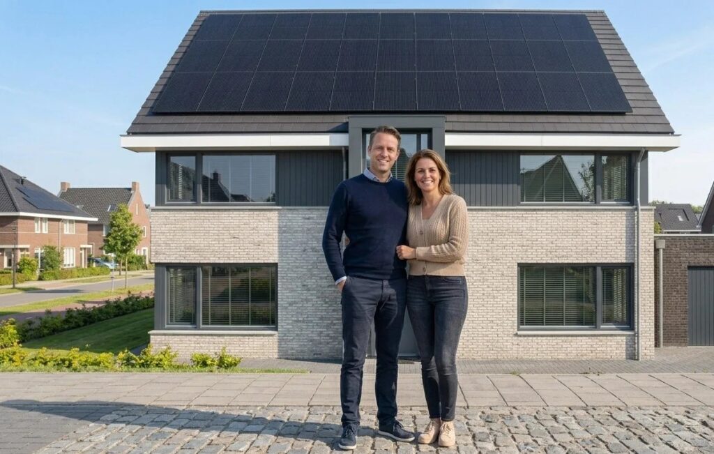 Koppel Voor Hun Woning Met Zonnepanelen Pola